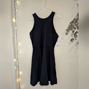 NWT Athleta Conscious Dress Pockets Black Size Large